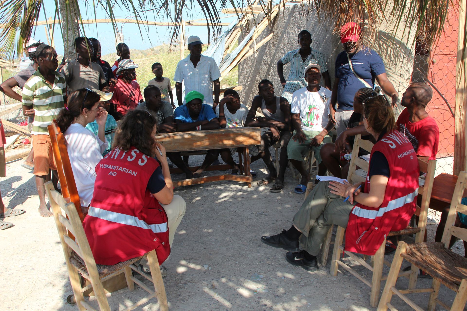 Haitian Community is meeting Swiss Humanitarians Aid Unit Members