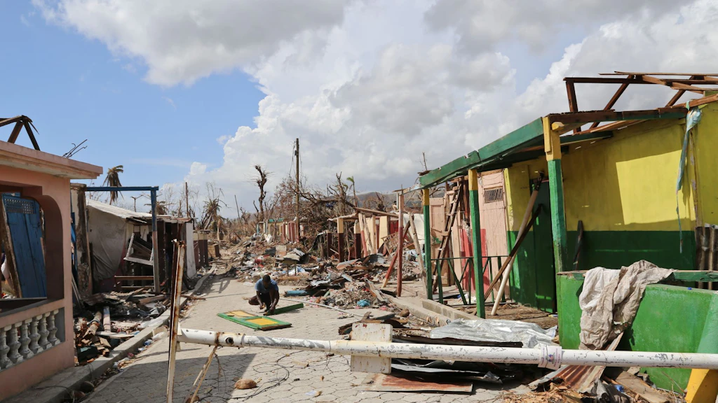 Devastation after Hurrican Matthew Haiti 2016