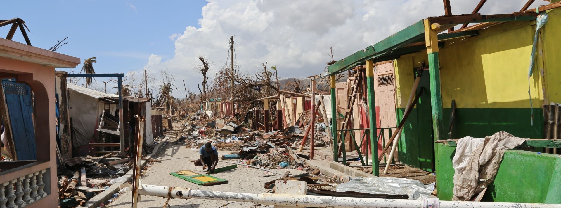 Devastation after Hurrican Matthew Haiti 2016